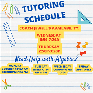 Tutoring Schedule